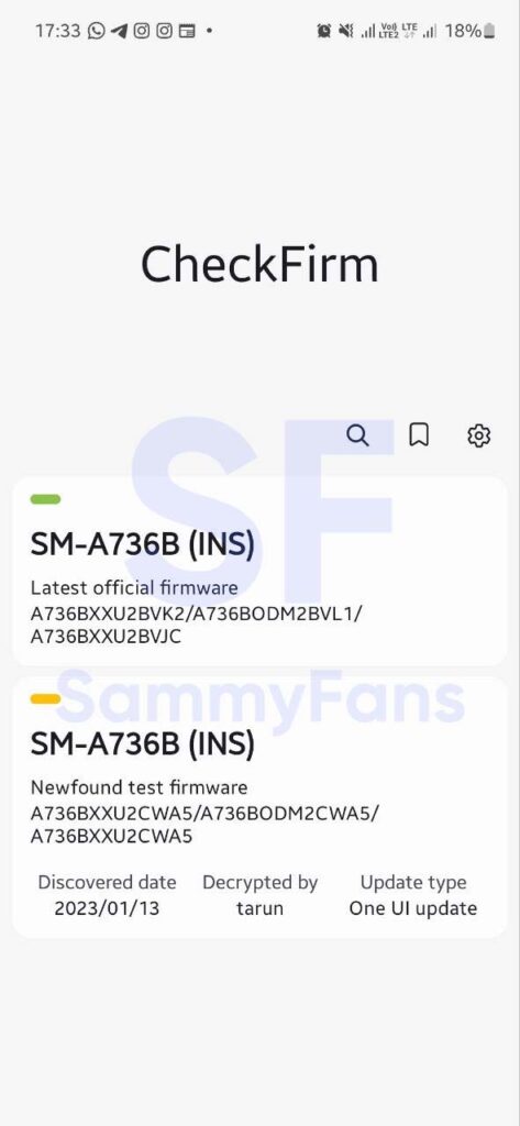 Samsung A73 One UI 5.1 testing