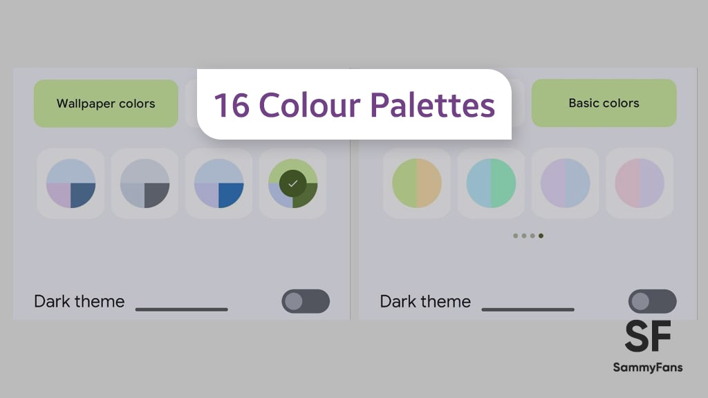 android 13 16 colour palettes