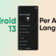 Android 13 per app language