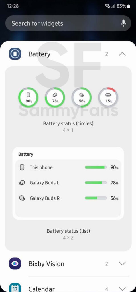 One UI 5.1 Features battery widget