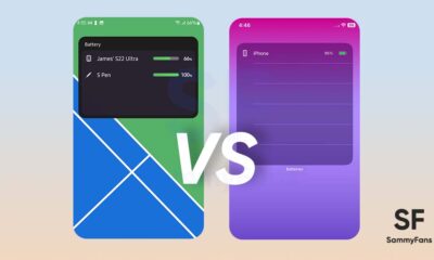 Battery Widget One UI Vs iOS