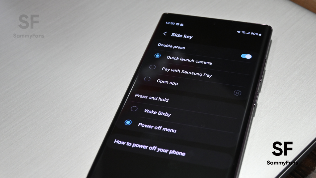 Samsung Side Key settings