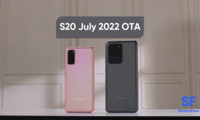 Samsung Galaxy S20 July 2022 update