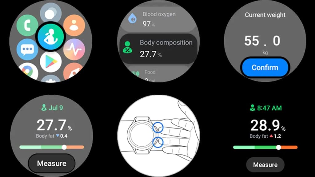 Samsung Watch 4 5 body composition