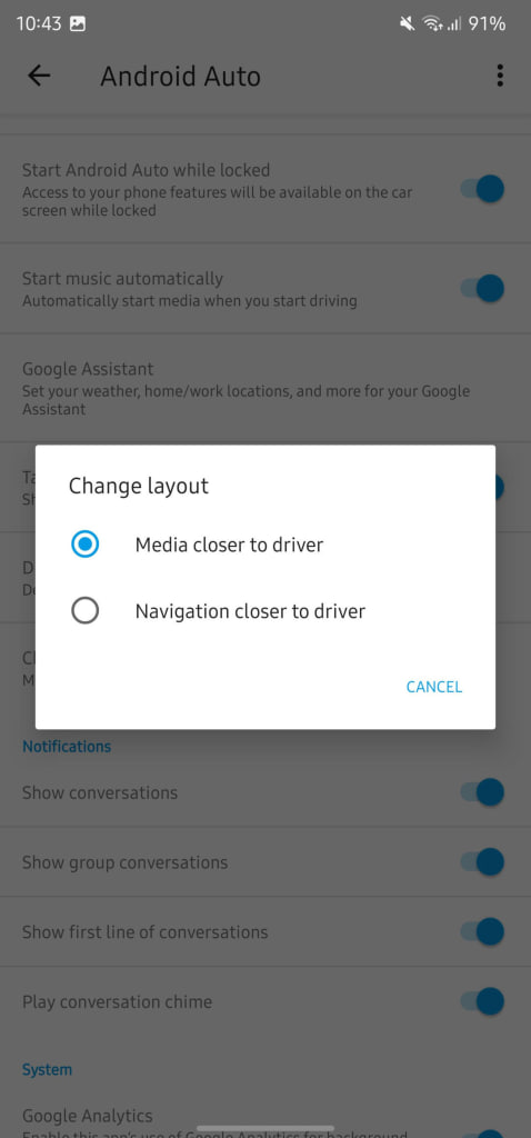 Google Android Auto 9.1 Beta update