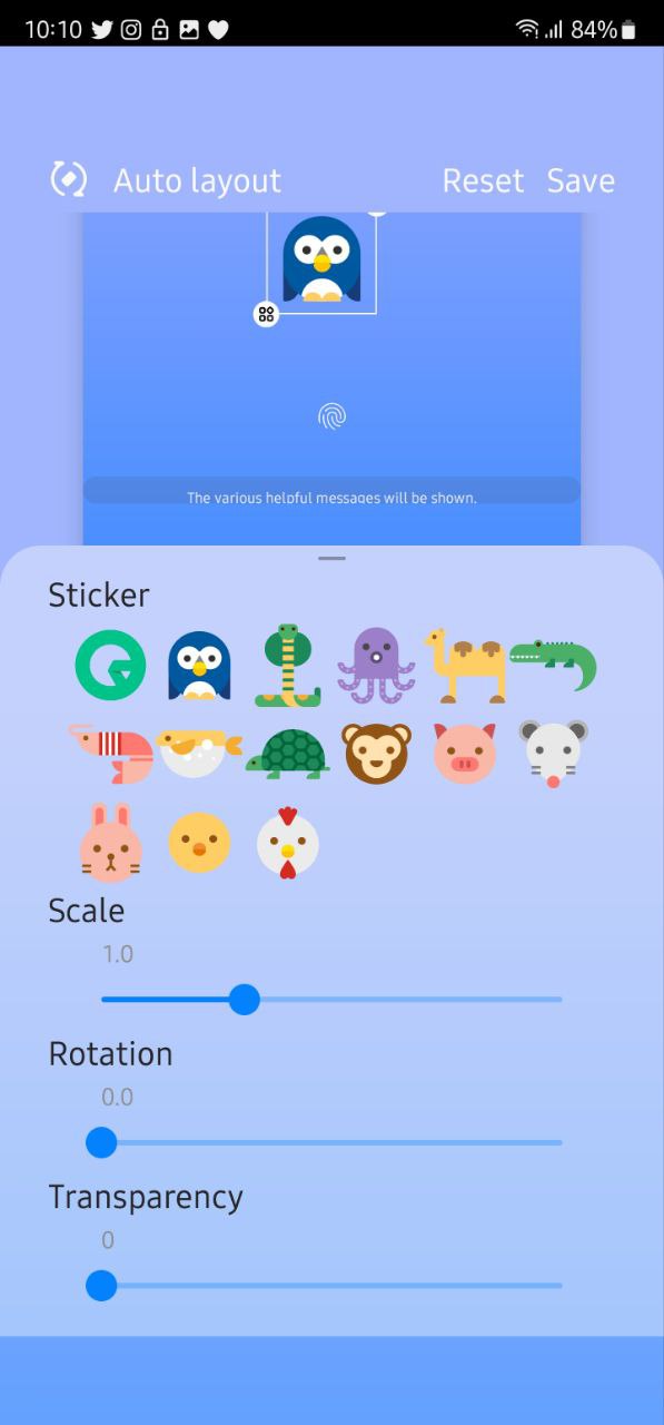 Samsung lock screen stickers