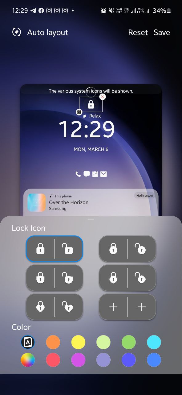 One UI 5.1 Lock screen features