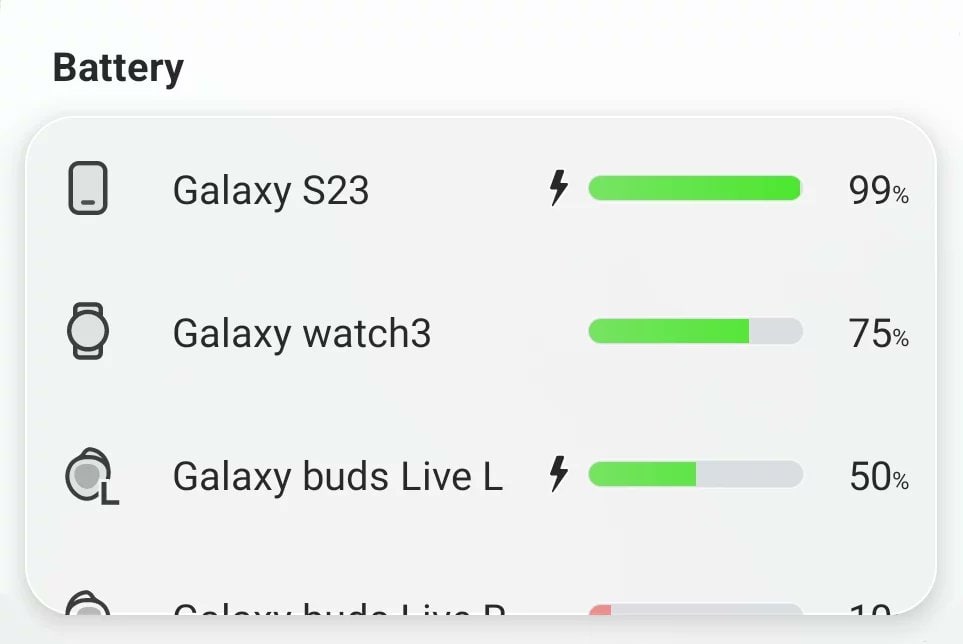 One UI 5.1 Battery Widgets