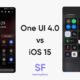 One UI 4.0 vs iOS 15 dark mode