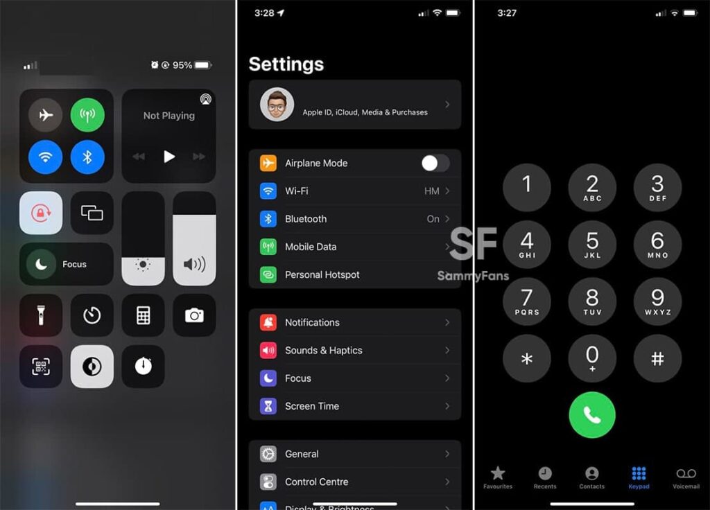 ios 15 dark mode