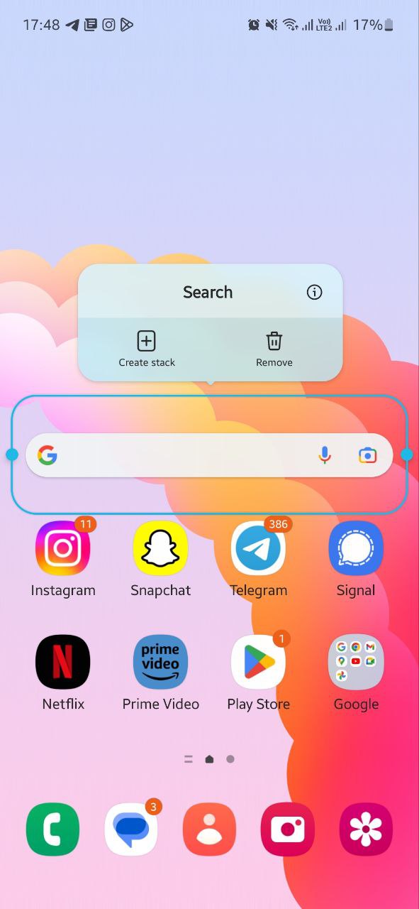 Samsung One UI 5.0 Home Screen