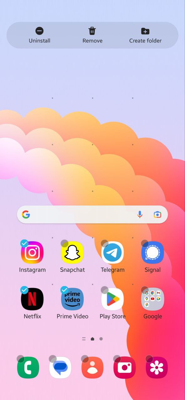 Samsung One UI 5.0 Home Screen