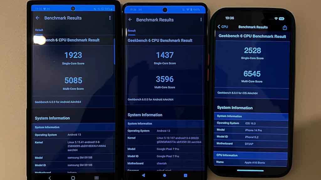 Samsung Apple Geekbench 6