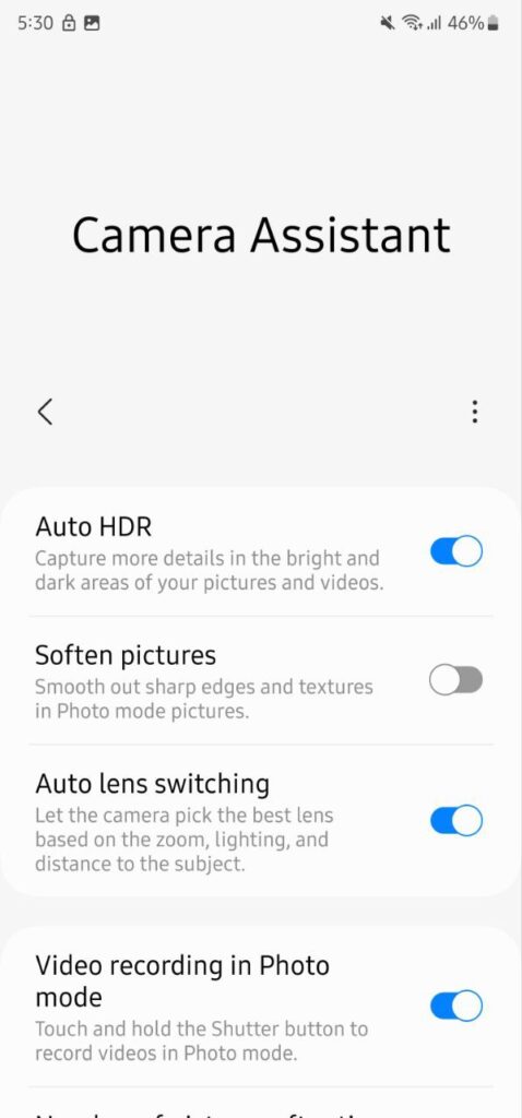 Samsung Camera Assistant App