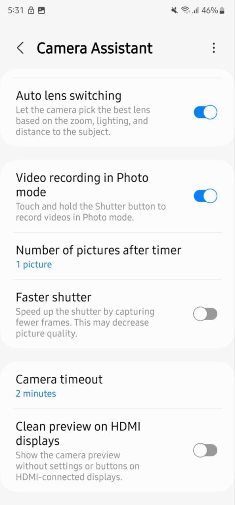 Samsung Camera Assistant App