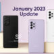 Samsung Galaxy A72 January 2023 update