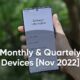 Samsung Monthly Quarterly Devices November 2022