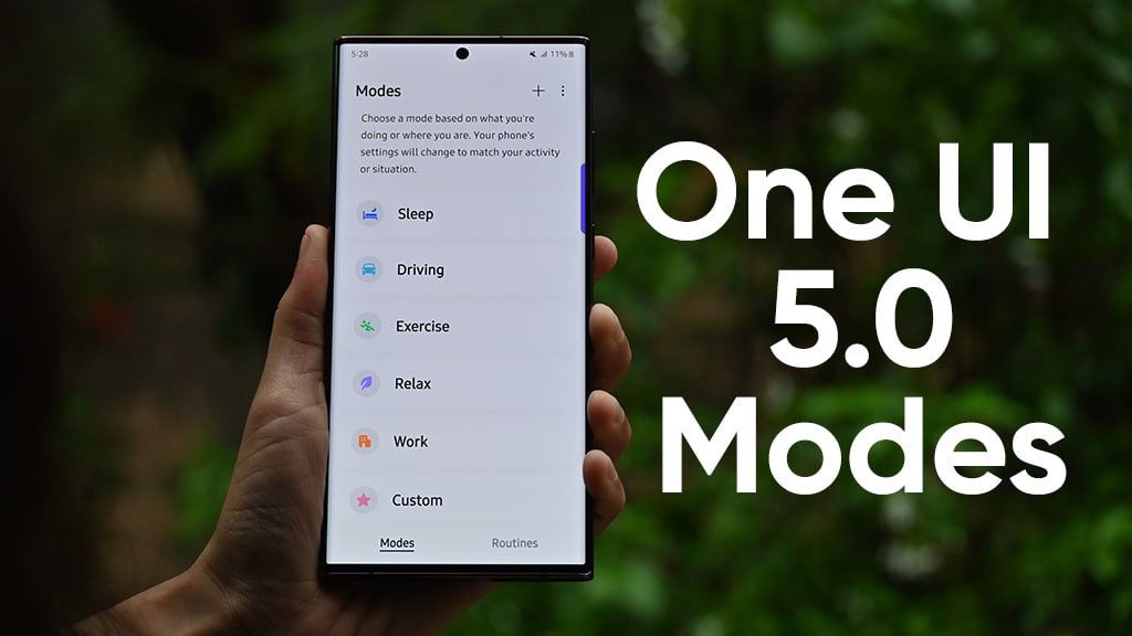 Samsung One UI 5.0 Modes