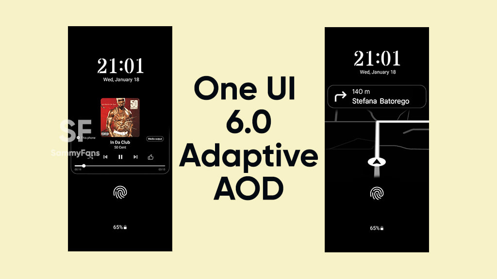 Samsung One UI 6 Adaptive Always on Display concept