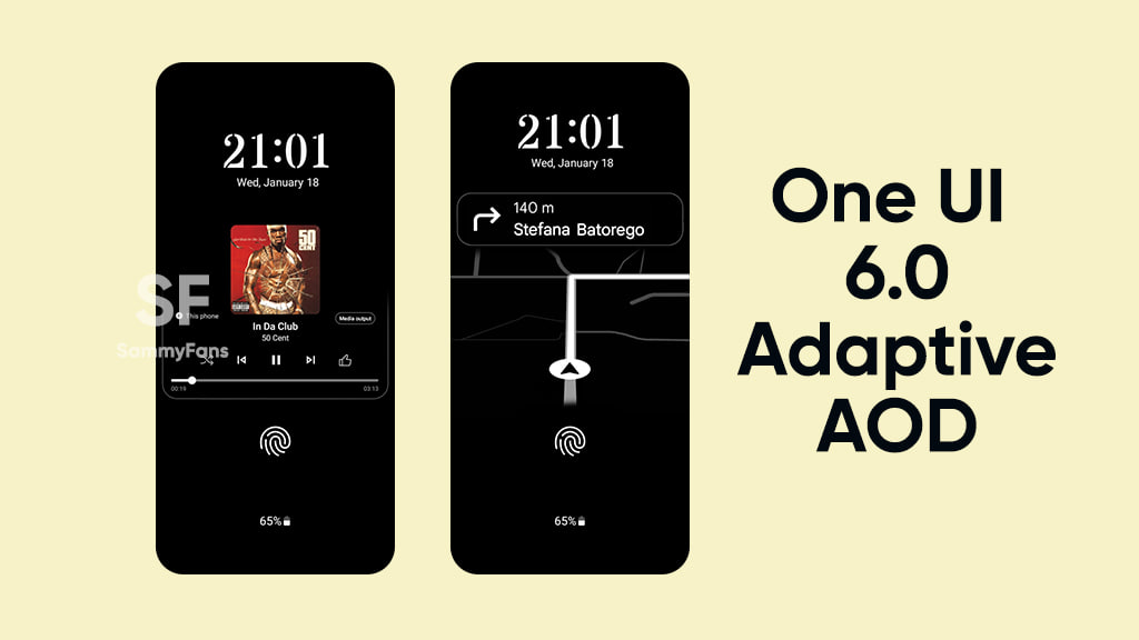 Samsung One UI 6 Adaptive Always on Display concept