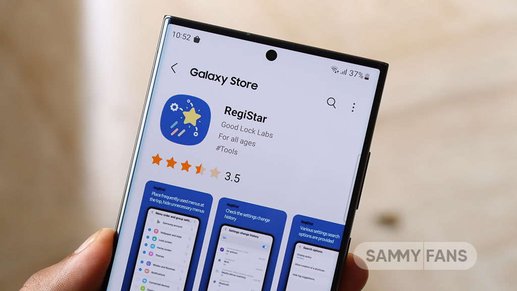 Samsung RegiStar 1.0.37 update