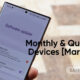 Samsung Monthly Quarterly Devices March 2023