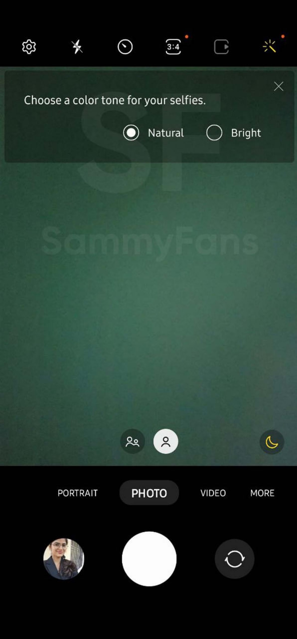 One UI 5.1 Features selfie color tone