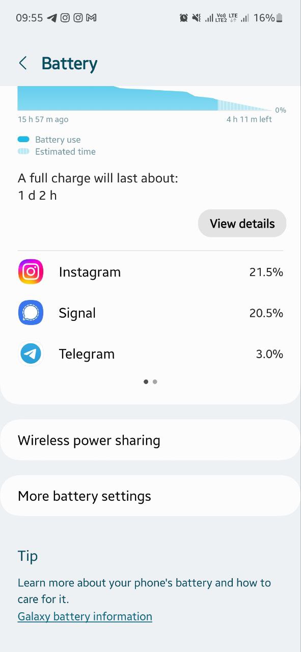 Samsung battery percentage lock screen