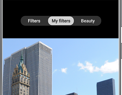 My filters selected in the Camera app